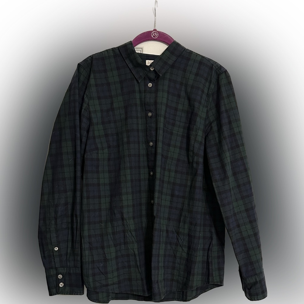JCrew Poplin Button Down Plaid Shirt
